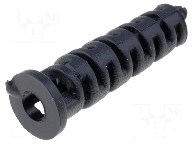 Strain relief; black; 3mm MASZCZYK KM-ODG