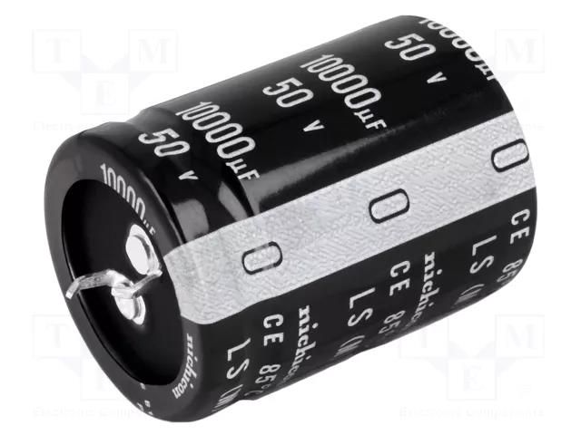 Capacitor: electrolytic; SNAP-IN; 10000uF; 50VDC; Ø30x40mm; ±20% NICHICON LLS1H103MELB