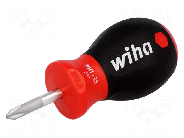 Screwdriver; Phillips; PH1; SoftFinish®; Blade length: 25mm WIHA WIHA.311/PH1