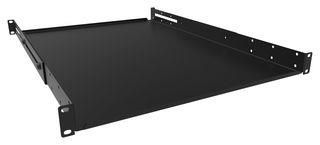 ADJ RACK MOUNT SHELF, 18-25", 1U, STEEL ADSU1825BK