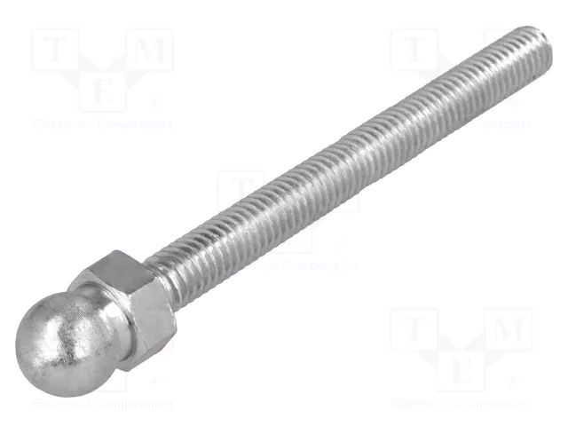 Pin; M6; steel; Ø: 10mm; Plating: zinc; Thread len: 60mm FATH FA-098MM06060M