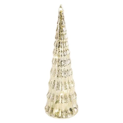 LED Christmas glass tree, 27 cm, 2x CR2032, indoor, warm white, timer, EMOS DCLW30 8592920135082