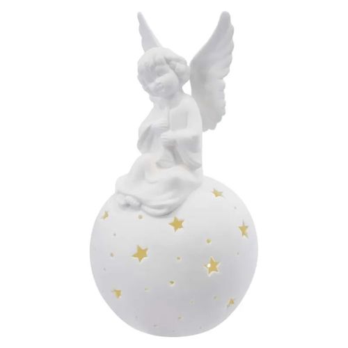 LED ceramic angel, 29 cm, 2x AA, indoor, warm white, EMOS DCLW33 8592920135143