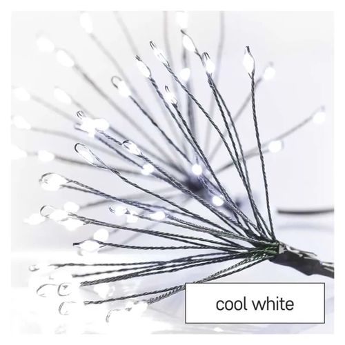 LED light chain – glowing clusters, nano, 8 m, indoor, cool white, timer, EMOS D3AC10 8592920099780