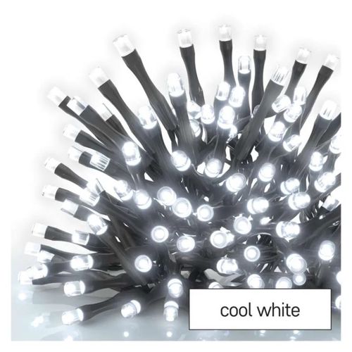 Standard LED interconnecting Christmas chain, 10 m, outdoor and indoor, cool white, EMOS D1AC03 8592920094761