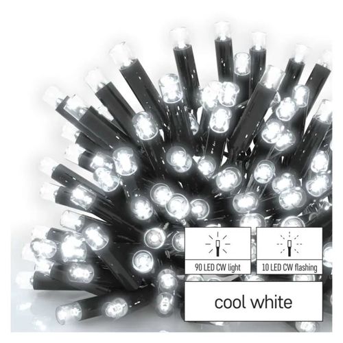 Profi LED interconnecting chain, flashing, 10 m, outdoor and indoor, cool white, EMOS D2AC03 8592920094594
