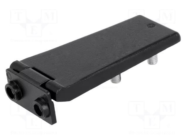 Hinge; L: 72mm; zinc and aluminium alloy; black; H: 33mm RST ROZTOCZE 3.ZN3BK