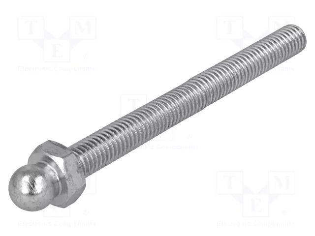 Pin; M8; steel; Ø: 10mm; Plating: zinc; Thread len: 80mm FATH FA-098MM08080M