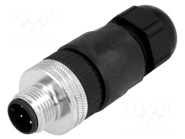 Connector: M12; plug; PIN: 4; male; Micro-Change; straight; IP67 MOLEX MX-1200710039