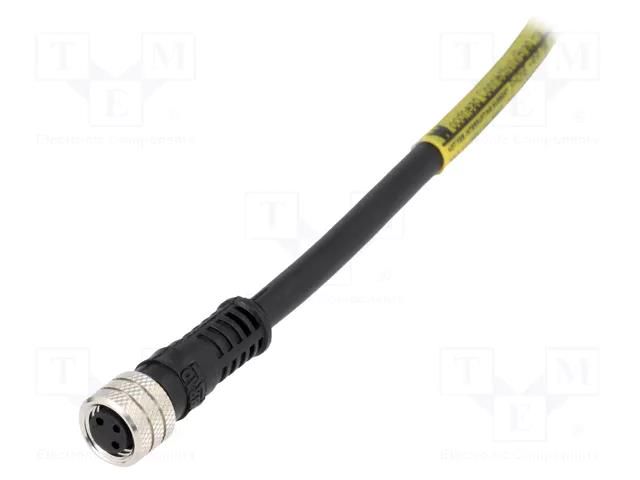 Connector: M8; female; PIN: 3; straight; with lead; plug; 3A; IP67 MOLEX MX-1200270068