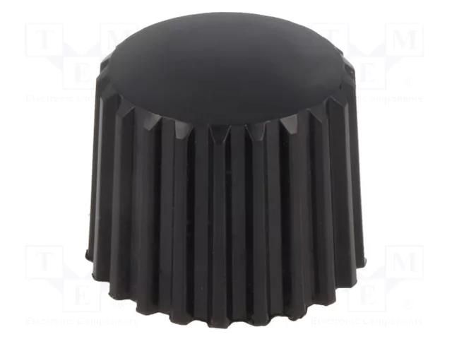 Knob; without pointer; thermoplastic; Øshaft: 6mm; Ø20x16mm; black OKW A1321160