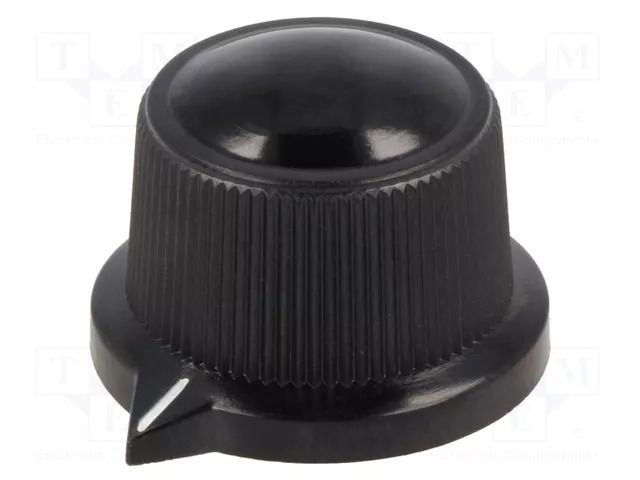 Knob; with pointer; thermoplastic; Øshaft: 6mm; Ø29x20.1mm; black OKW A1319560