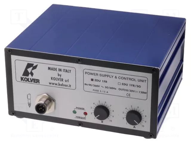 Power supply; 120W; Equipment: mains cable; 138x118x67mm; 18÷30V KOLVER KOLV-EDU1FR