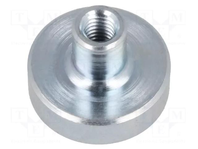 Magnet: permanent; neodymium; 95N; Ø: 16mm; H: 11.5mm; steel ELESA+GANTER GN50.2-ND-16-M4