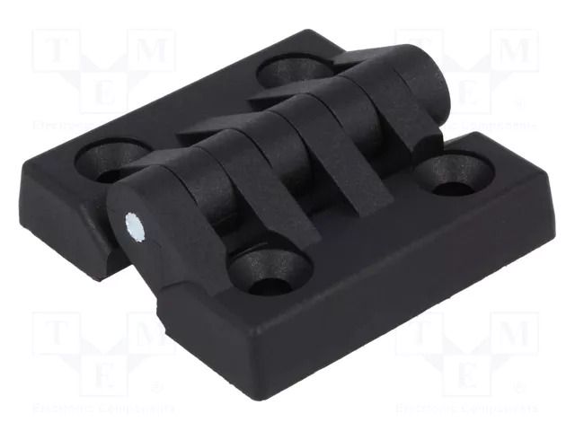 Hinge; Width: 50mm; polyamide; black; H: 50mm; Holes no: 4 RST ROZTOCZE 3.545.001