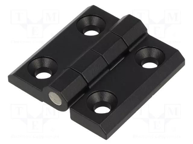 Hinge; Width: 60mm; zinc and aluminium alloy; black; H: 60mm RST ROZTOCZE 3.511.12