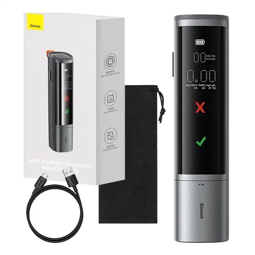 Electronic Breathalyzer Baseus SafeJourney Pro (Grey), Baseus CRCX060014