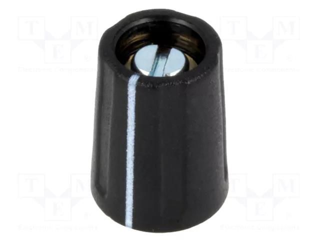 Knob; with pointer; ABS; Øshaft: 3.18mm; Ø10.5x14mm; black; A2610 OKW A2610320