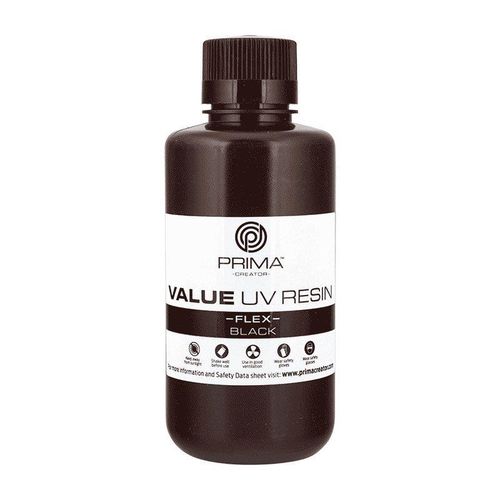 Resin for 3D printer - PrimaCreator Value Flex UV Resin 500 ml - Black PCR-18266 7340002117522