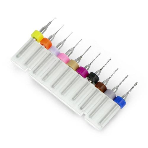 Miniature drill bit set for CNC 10 pcs. - from 0.2 to 1.2mm DNG-17714 5904422328481