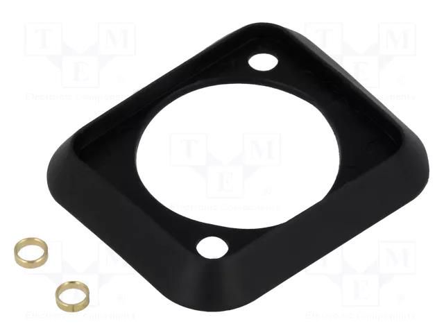 Socket gasket; black; XLR standard; 19x24mm; FT CLIFF CP299902