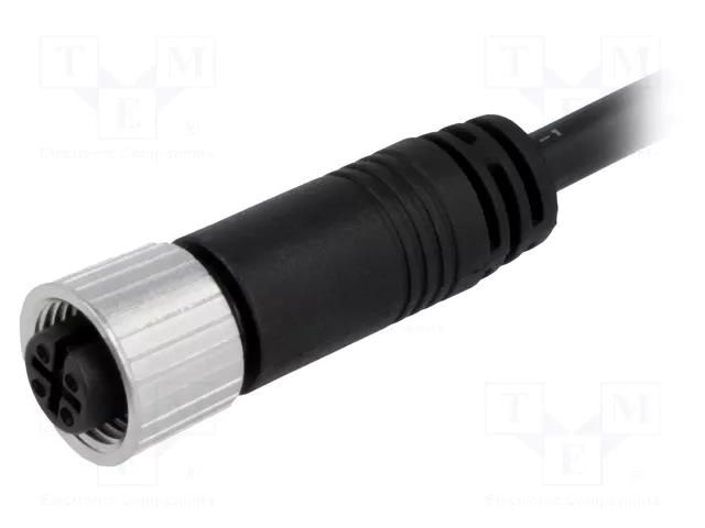 Connector: M12; plug; female; PIN: 4; straight; 4A; 250V; IP68,IP69K AMPHENOL LTW 12-04AFFM-SL7A01