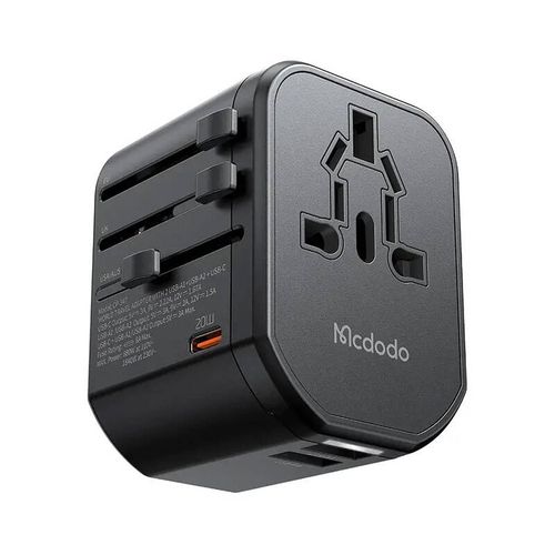 Universal wall charger Mcdodo EU/US/AU/UK CP-3471, PD 20W (black), Mcdodo CP-3471