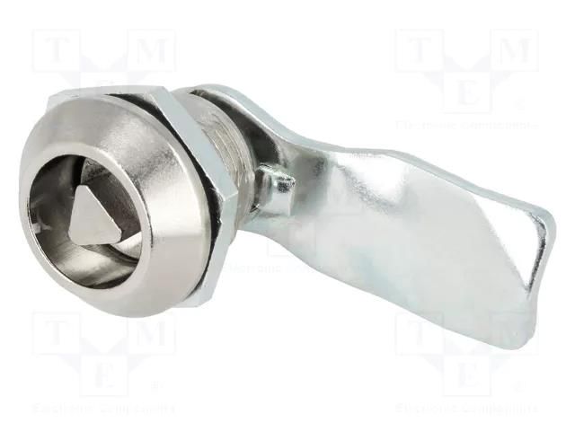Lock; zinc and aluminium alloy; 21mm; nickel; Key code: T9 RST ROZTOCZE M22-T9-21/3/45NI