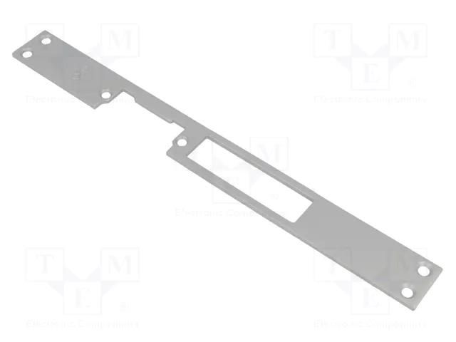 Frontal plate; for electromagnetic lock; grey; steel LOCKPOL LOC-906G