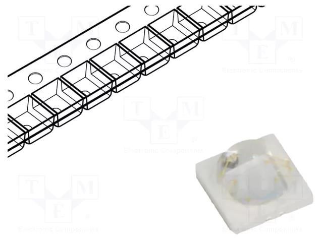 Power LED; UV; 3535; 130°; 350mA; 3W; λd: 390÷410nm; 3.2VDC; SMD ProLight Opto PK2N-3LLE