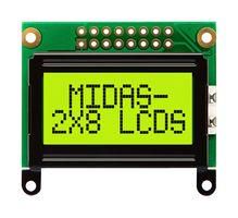 LCD ALPHANUMERIC DISPLAY, 4.75MM, STN MC20805B6W-SPTLY-V2