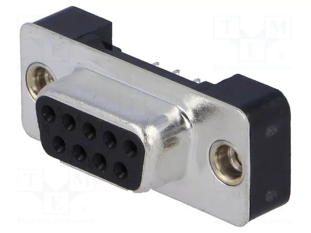 Connector: D-Sub; PIN: 9; socket; female; straight; THT; UNC 4-40 ADAM TECH DE09-SA-M2