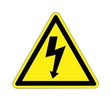 ELEC SAFETY SIGN, 50X40.9MM, BLK/YEL PESW-C-1Y