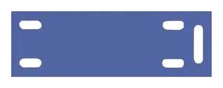 MARKER PLATE, 76.2MM X 12.7MM, BLUE M300X050ACT