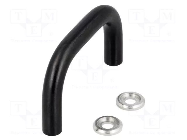 Holder; oxidized steel; black; H: 35mm; Mounting: M4 screw; GN 425 ELESA+GANTER GN425-8-55-BT