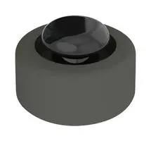 FEET, ROUND, TPE, RIVET, BLACK, PK40 FF-003-P3X5.5B