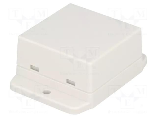 Enclosure: multipurpose; X: 50.4mm; Y: 50mm; Z: 27mm; ABS; white GAINTA NUB505027WH