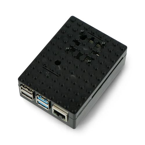 Pi-Blox case for Raspberry Pi 4B - black - Multicomp Pro MP001209 FAR-18852 5051259229563