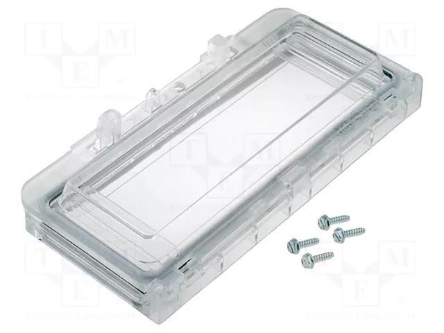 Inspection windows; polycarbonate; 162x77x25mm; IP54 FIBOX L08