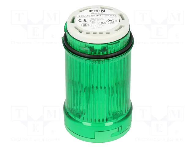 Module: light signaller; green; bulb BA15D; 0÷250VDC; 0÷250VAC EATON ELECTRIC SL4-L-G