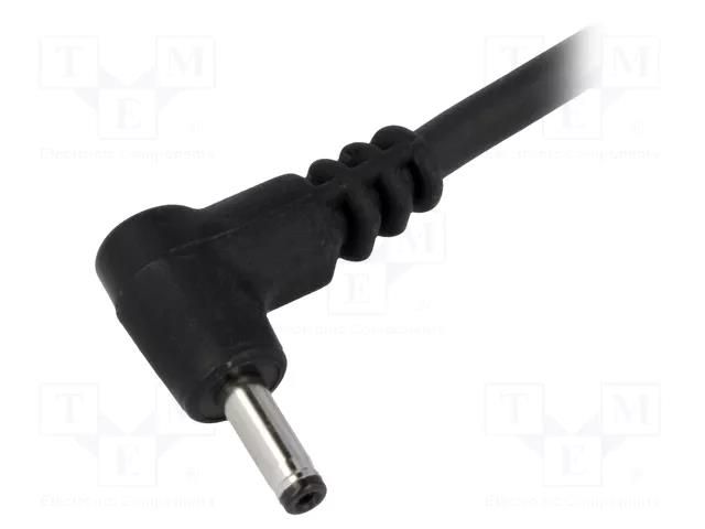 Cable; 2x1mm2; wires,DC 5,5/1,7 plug; angled; black; 1.5m BQ CABLE DC.CAB.1811.0150