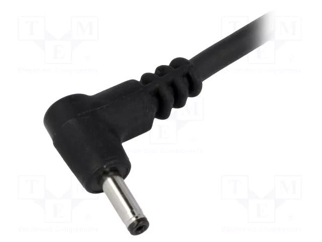Cable; 2x1mm2; wires,DC 5,5/1,7 plug; angled; black; 1.5m BQ CABLE DC.CAB.1811.0150
