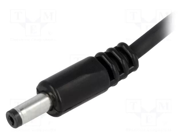 Cable; 2x1mm2; wires,DC 4,8/1,7 plug; straight; black; 1.5m BQ CABLE DC.CAB.1410.0150