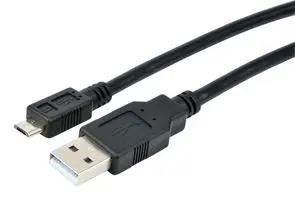 USB CABLE, 2.0 PLUG A-MICRO B, 6FT, BLK MC002734