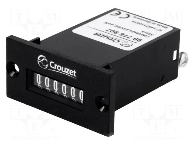 Counter: electromechanical; mechanical indicator; pulses; 999999 CROUZET CROUZET99776907