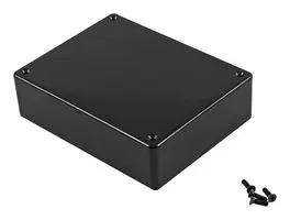 ENCLOSURE, EMI/RFI, ABS, BLACK 1591RGBK