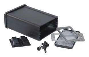 ENCLOSURE, EMI/RFI BOX, ALUM, BLACK 1457C801EBK