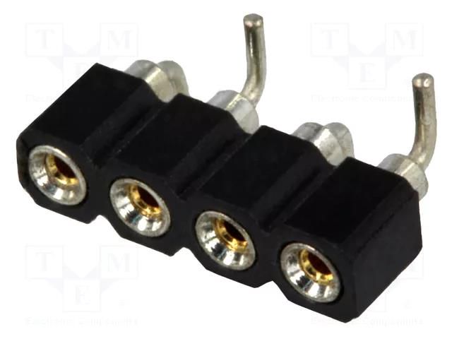 Connector: pin strips; socket; female; PIN: 4; turned contacts CONNFLY DS1002-01-1X04S13