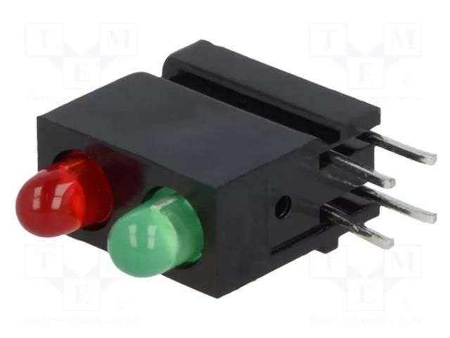 LED; in housing; 3mm; No.of diodes: 2; red/green; 20mA MENTOR 1801.2831