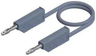 TEST LEAD, 4MM BANANA PLUG, GREY, 500MM 934061106